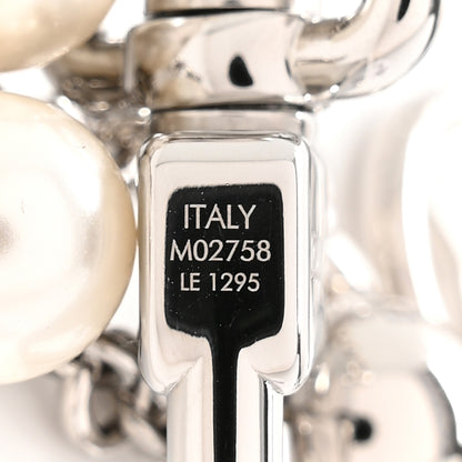 Louis Vuitton Metal Pearl Chain Midnight Bag Charm Silver 3 of 5