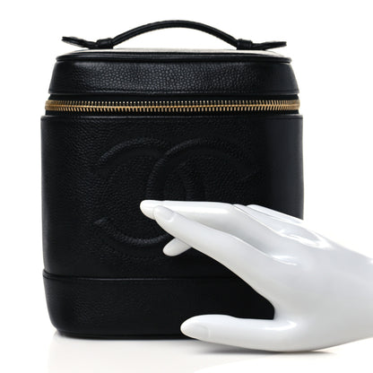 Chanel Caviar Vanity Cosmetic Case Black 2 of 9