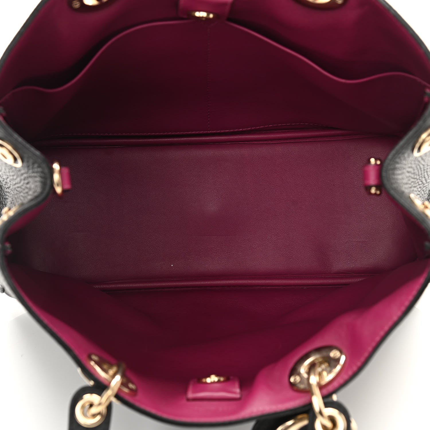 Christian Dior Bullcalf Large Diorissimo Tote Black Rose Indien 6 of 10