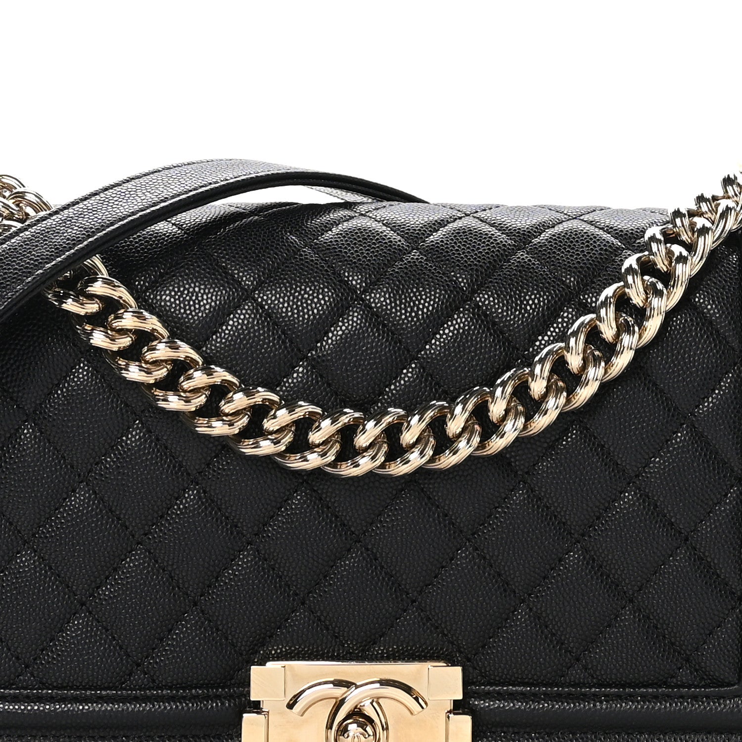 Chanel Caviar Quilted Medium Boy Flap Black 8 of 10