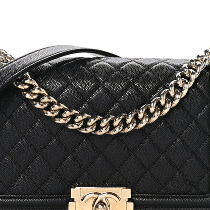 Chanel Caviar Quilted Medium Boy Flap Black 8 of 10