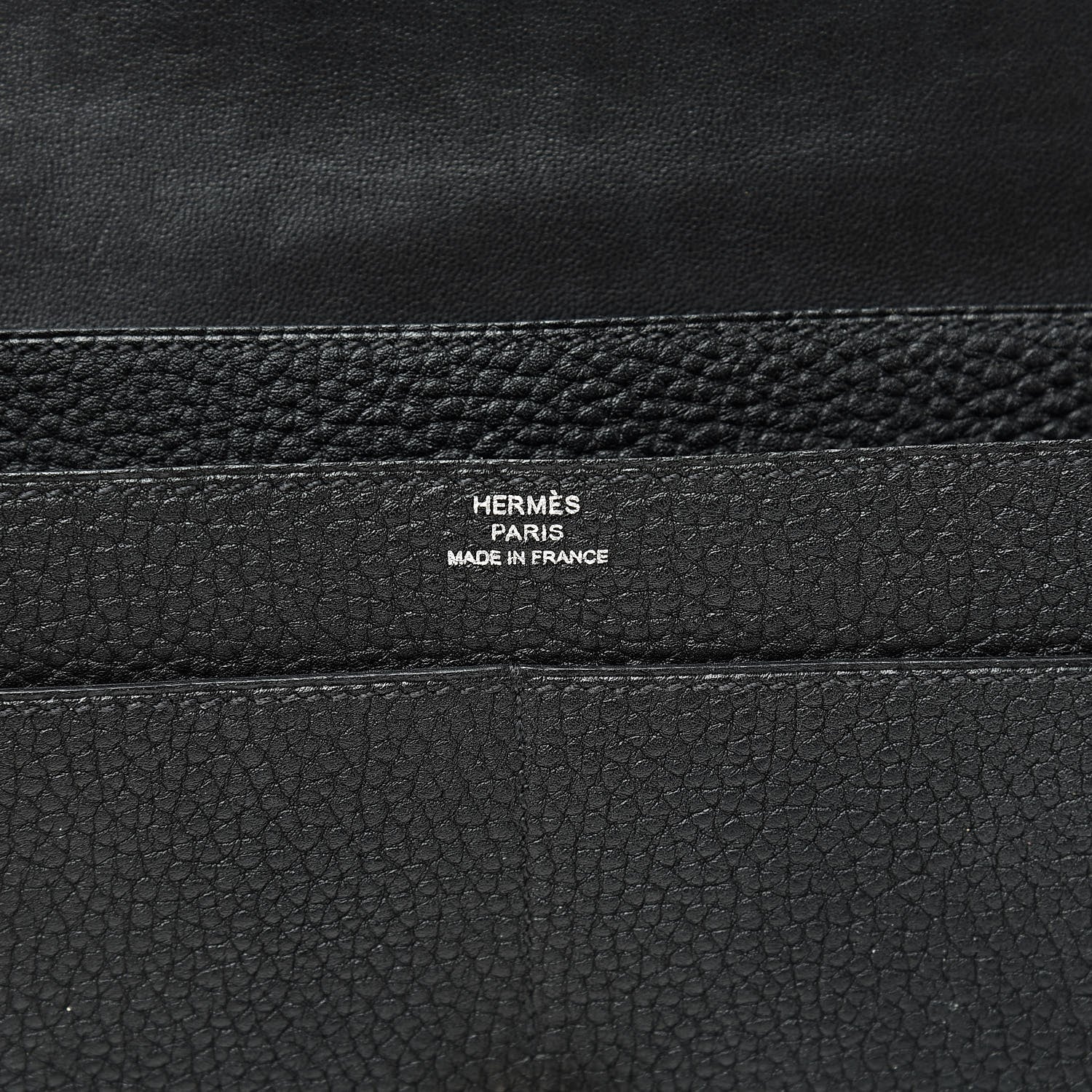 Hermes Togo Dogon Duo Wallet Black 7 of 12