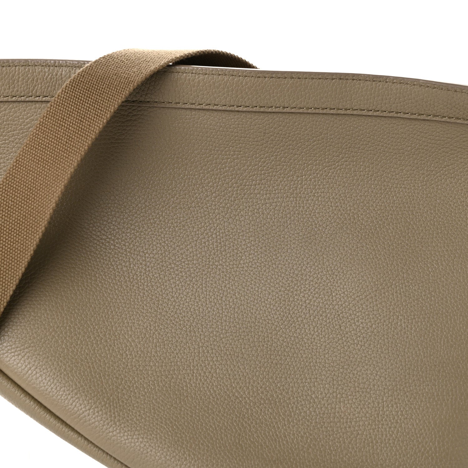 The Row Grained Calfskin Large Slouchy Banana Bag Military Beige 8 of 10