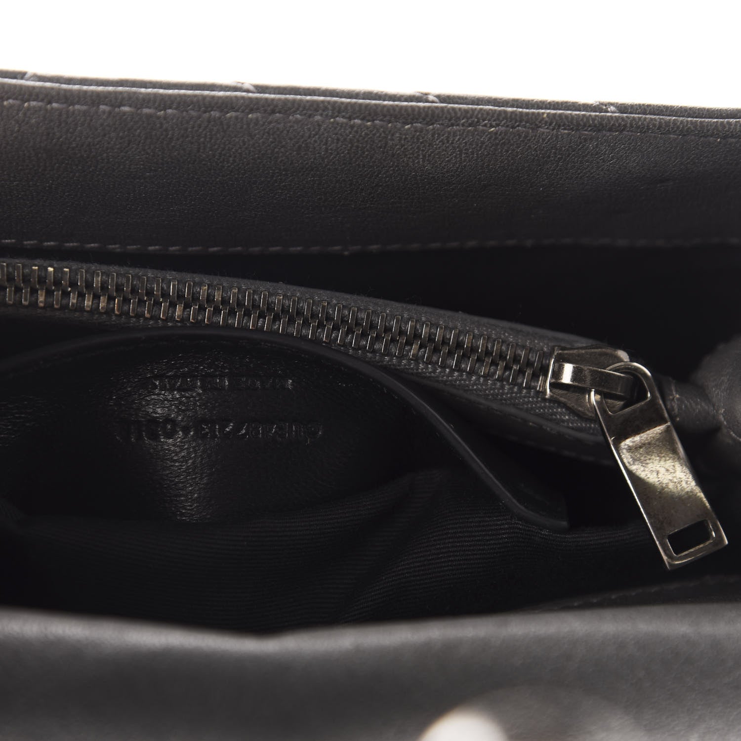 Saint Laurent Sheepskin Matelasse Chevron Monogram Medium College Bag Asphalt 12 of 14