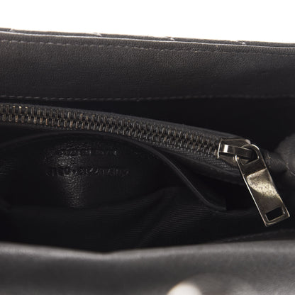 Saint Laurent Sheepskin Matelasse Chevron Monogram Medium College Bag Asphalt 12 of 14