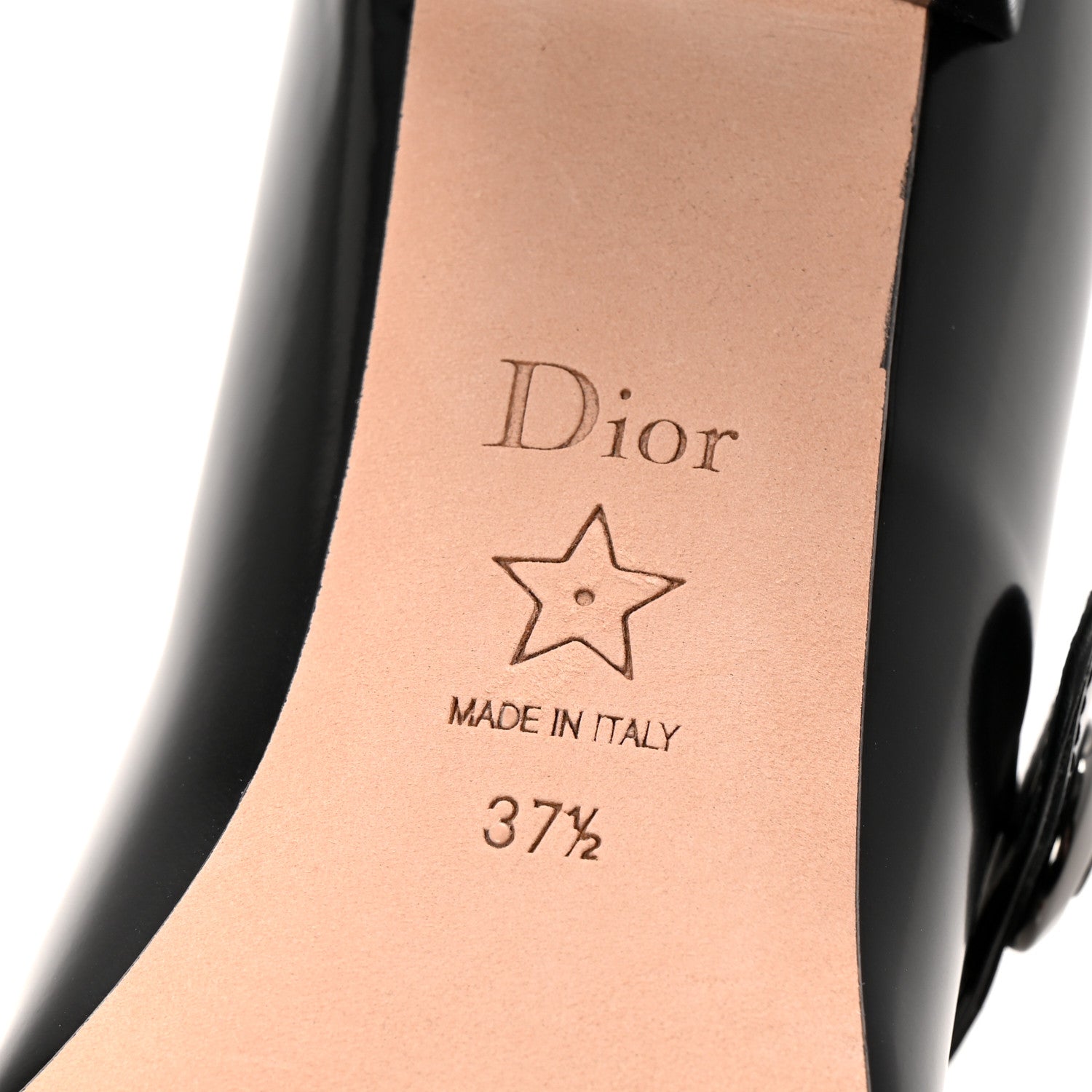 Christian Dior Brushed Calfskin Uniform 30mm Pumps 37.5 Black 7 of 10