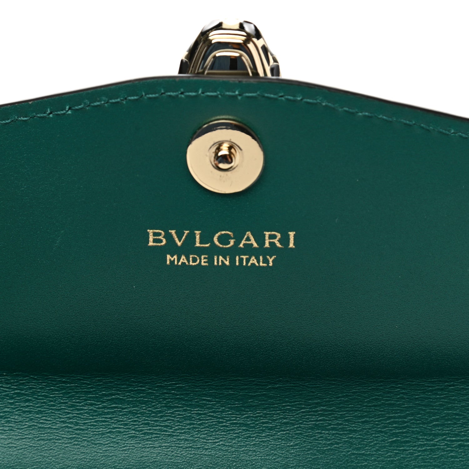 Bulgari Calfskin Serpenti Forever Bi-Fold Wallet Emerald Violet Amethyst 6 of 8