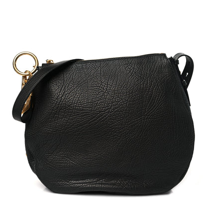 Burberry Grainy Calfskin Medium Knight Bag Black 1 of 8
