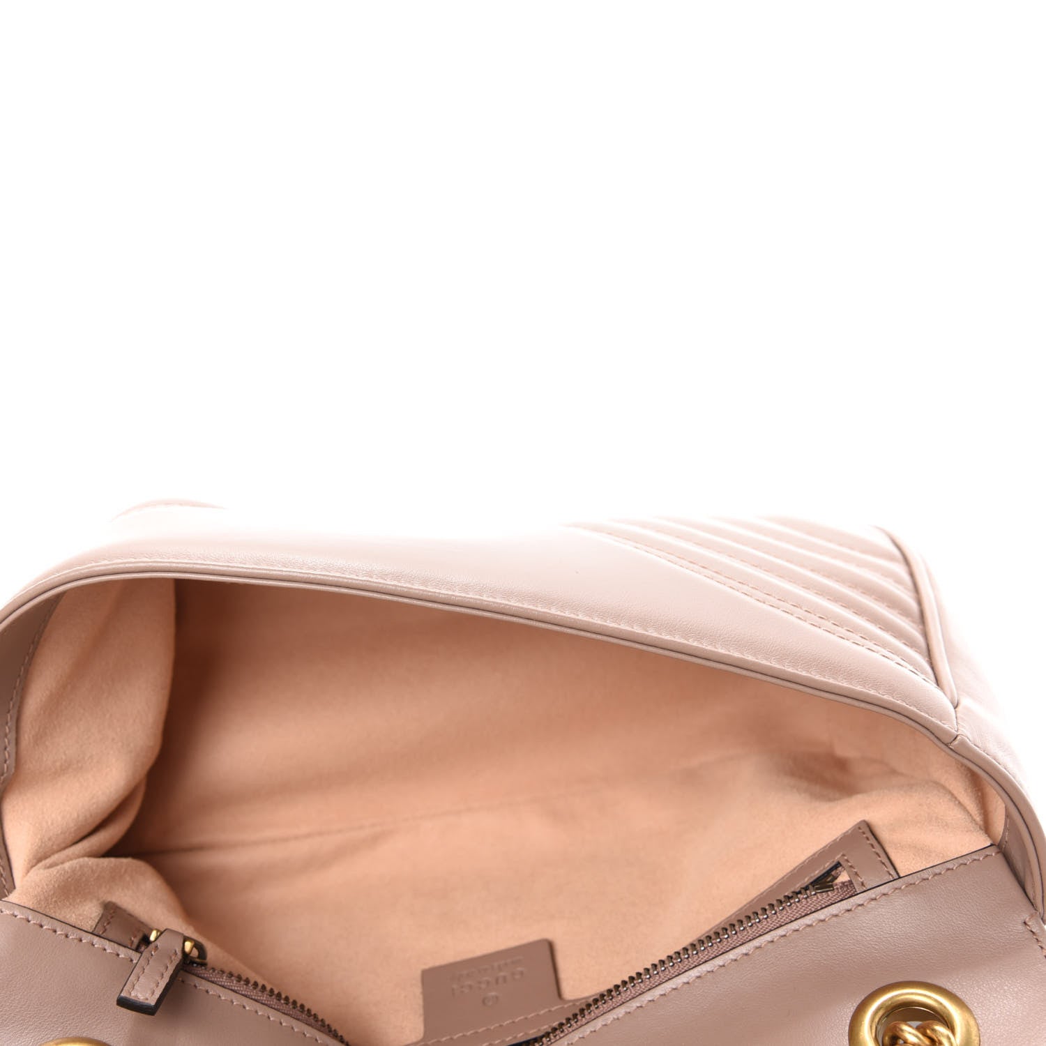 Gucci Calfskin Matelasse Small GG Marmont Shoulder Bag Porcelain Rose 6 of 11