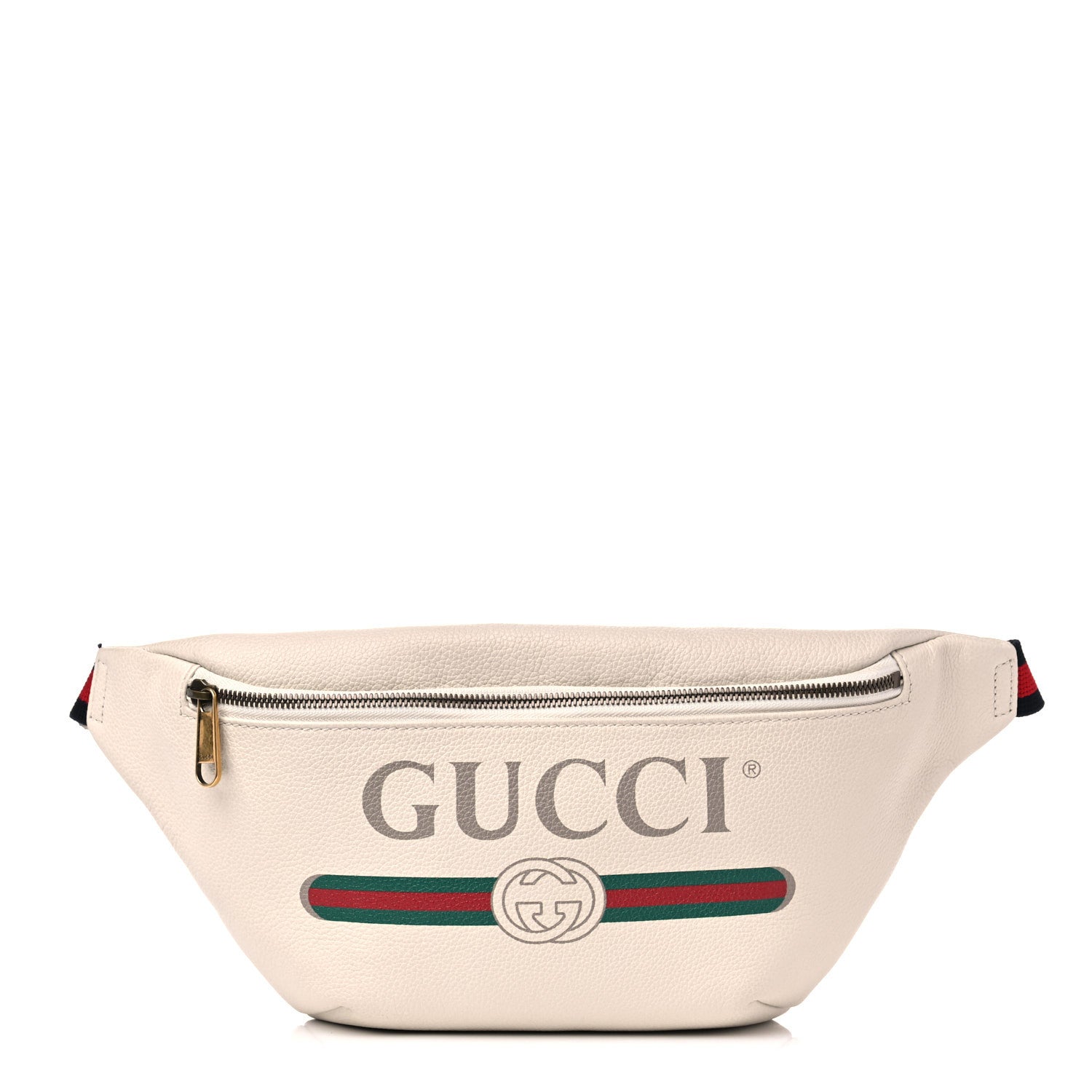 Gucci Grained Calfskin Logo Belt Bag White 1 of 12