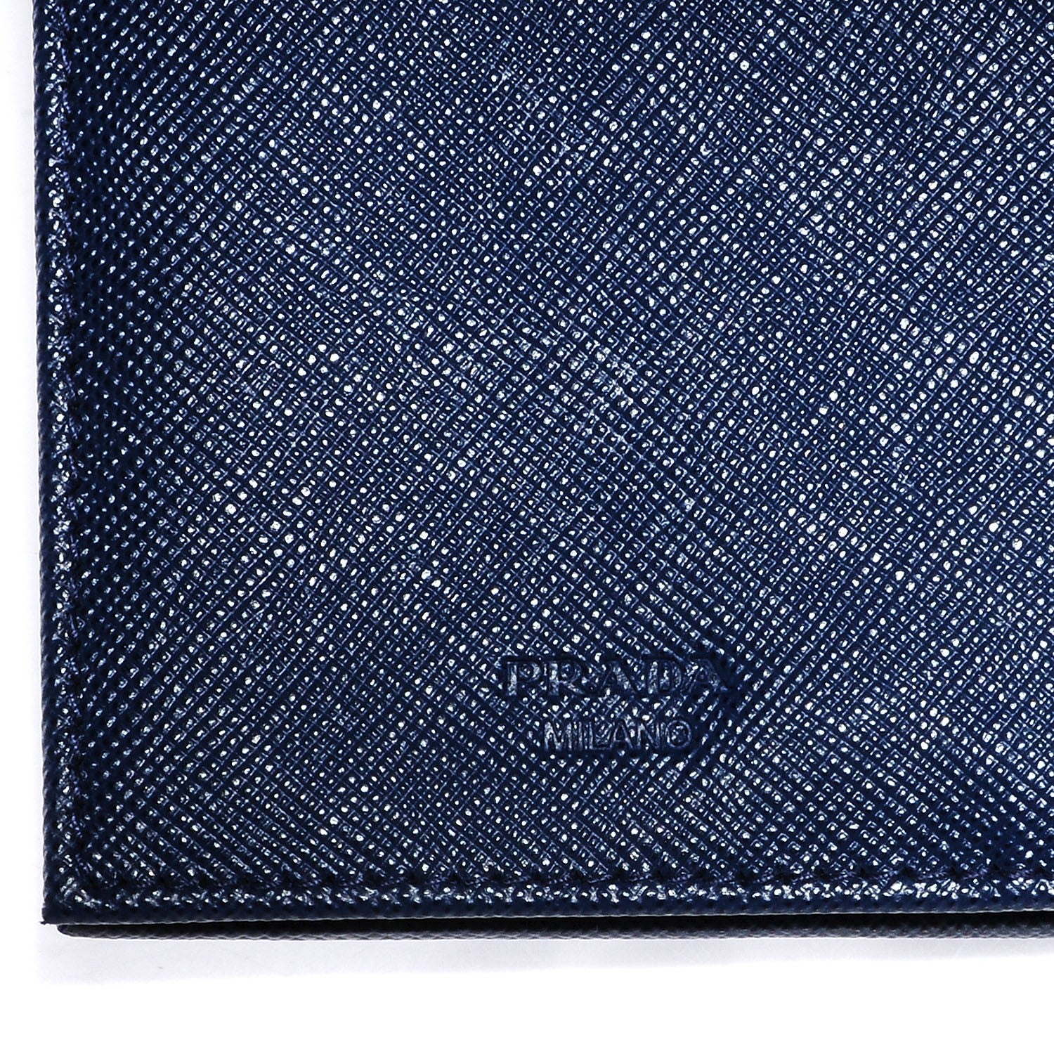 Prada Saffiano Metal Flap Wallet Bleuette 8 of 10