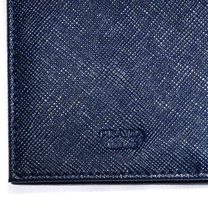 Prada Saffiano Metal Flap Wallet Bleuette 8 of 10
