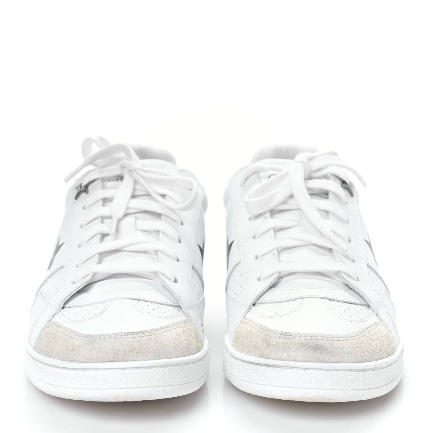 Calfskin Suede Dior Star Low Top Sneakers 36 White