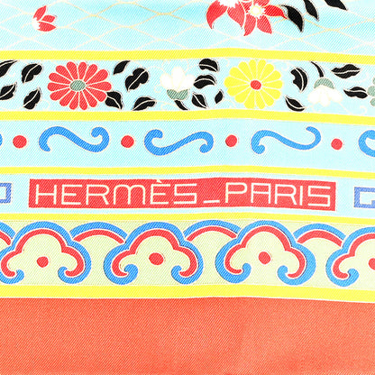 Hermes Silk Collections Imperiales Scarf 90 Rouge Bleu Jaune 2 of 3