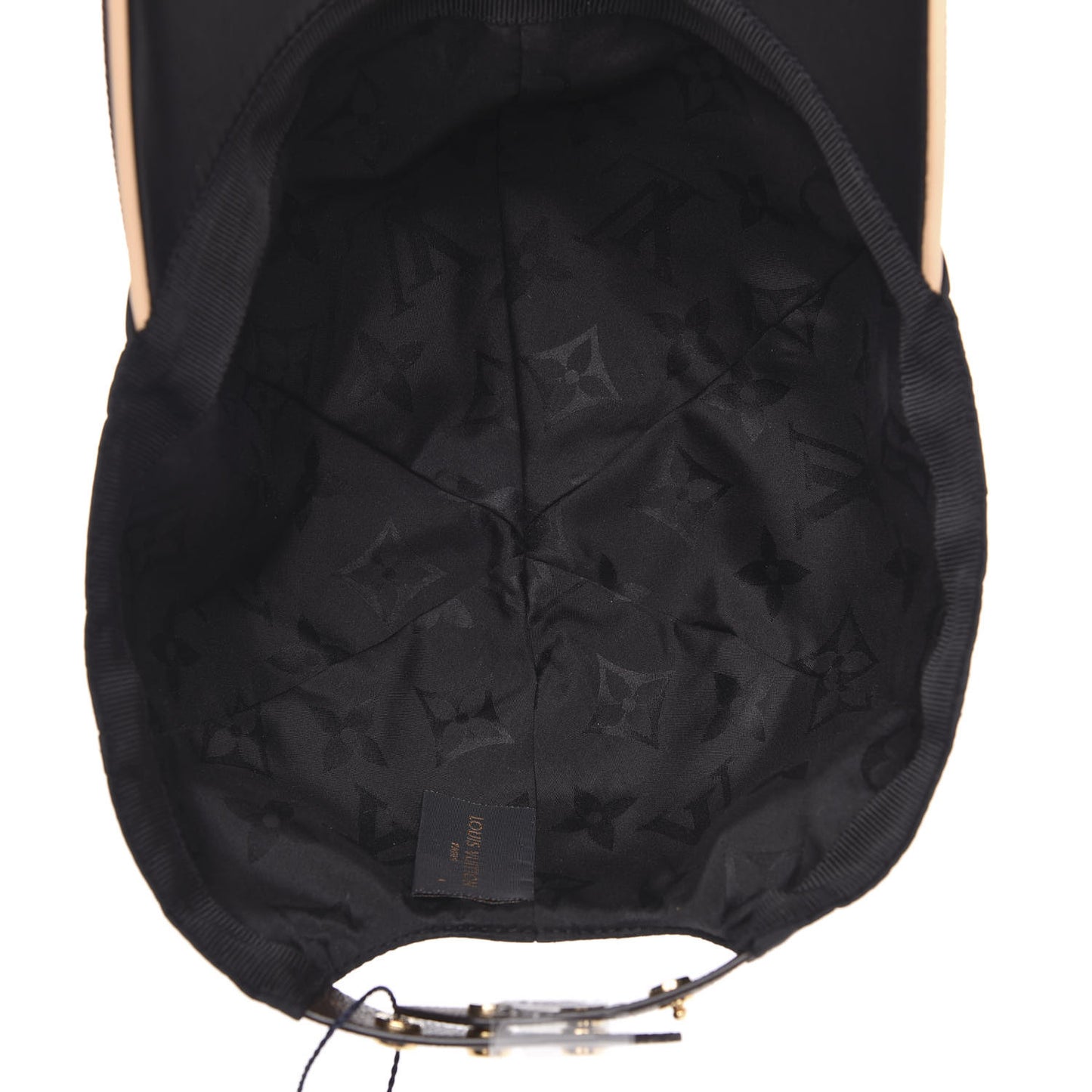 Polyester Silk Monogram LV Get Ready Cap L Black