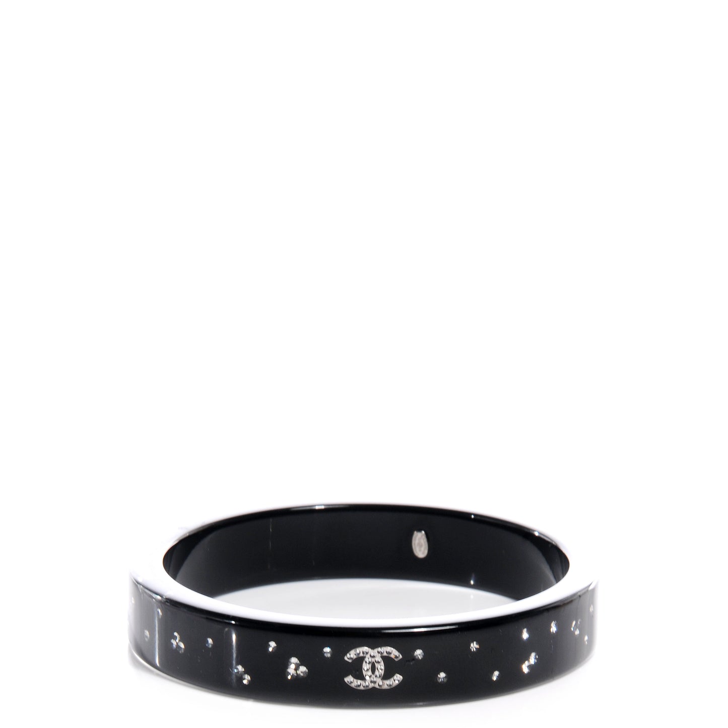 Resin Crystal CC Bangle Black