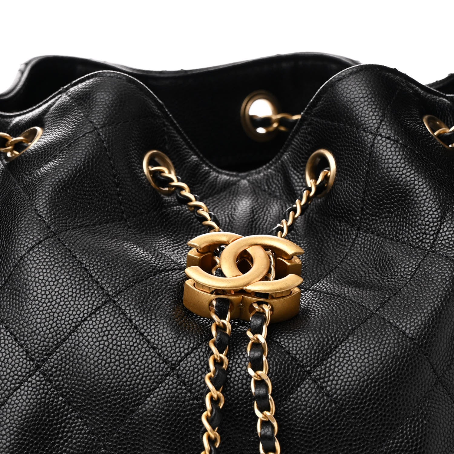 Chanel Caviar Quilted Medium Chanel 25 Handbag Black 10 of 12