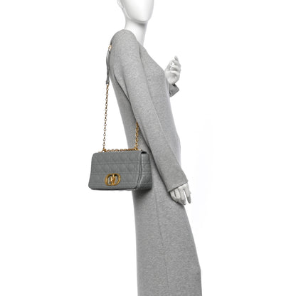 Christian Dior Supple Calfskin Cannage Medium Caro Bag Ethereal Grey 2 of 10