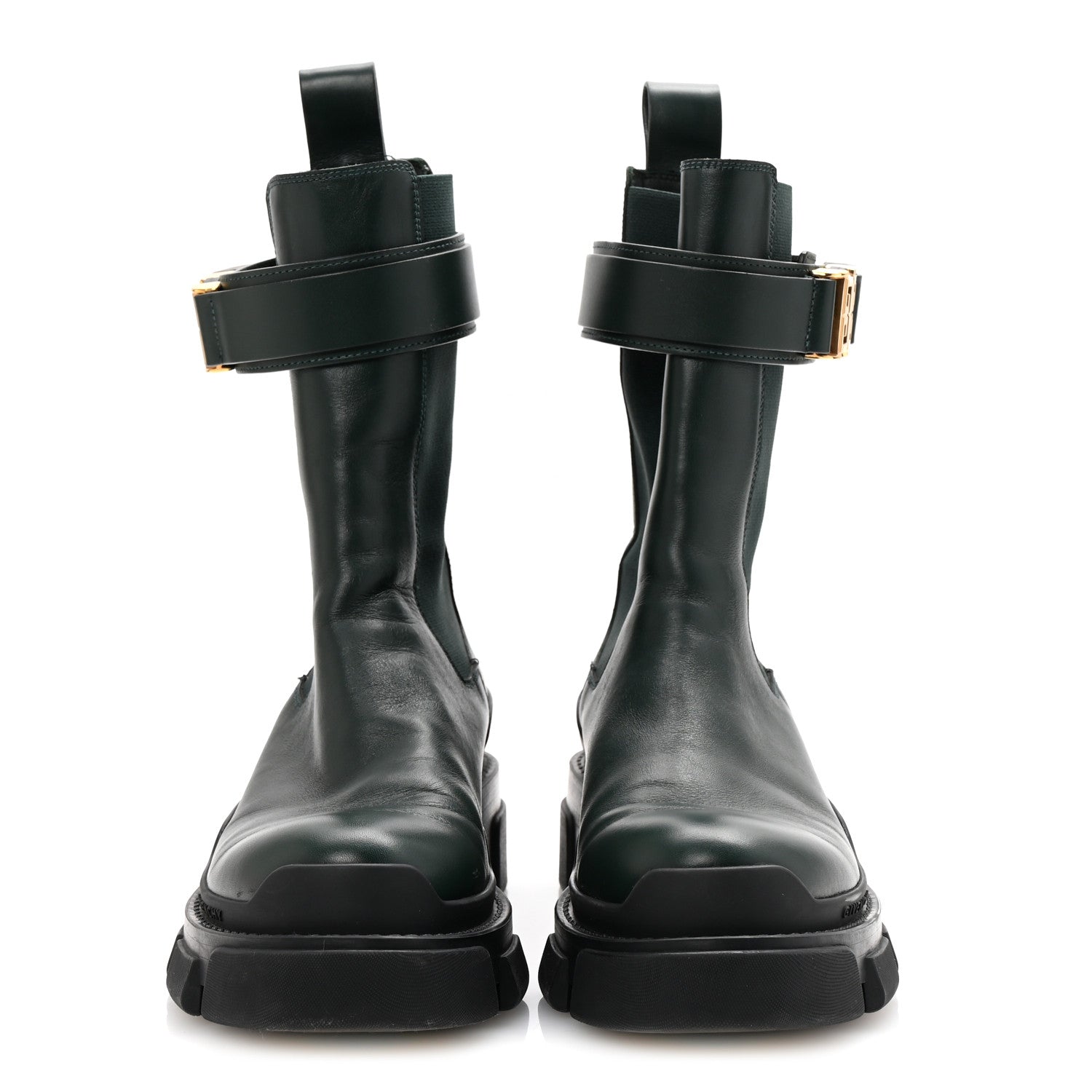 Givenchy Calfskin 4G Terra Ankle Boots 37 Green Black 3 of 9