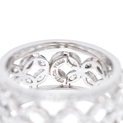 Tiffany Platinum Diamond Victoria Band Ring 50 5.25 4 of 5