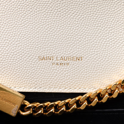 Saint Laurent Grain De Poudre Small Monogram Kate Satchel Crema Soft 7 of 12