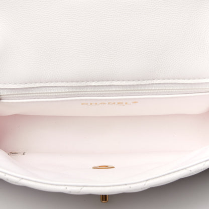 Chanel Caviar Quilted Medium Sweet Classic Flap White 5 of 9