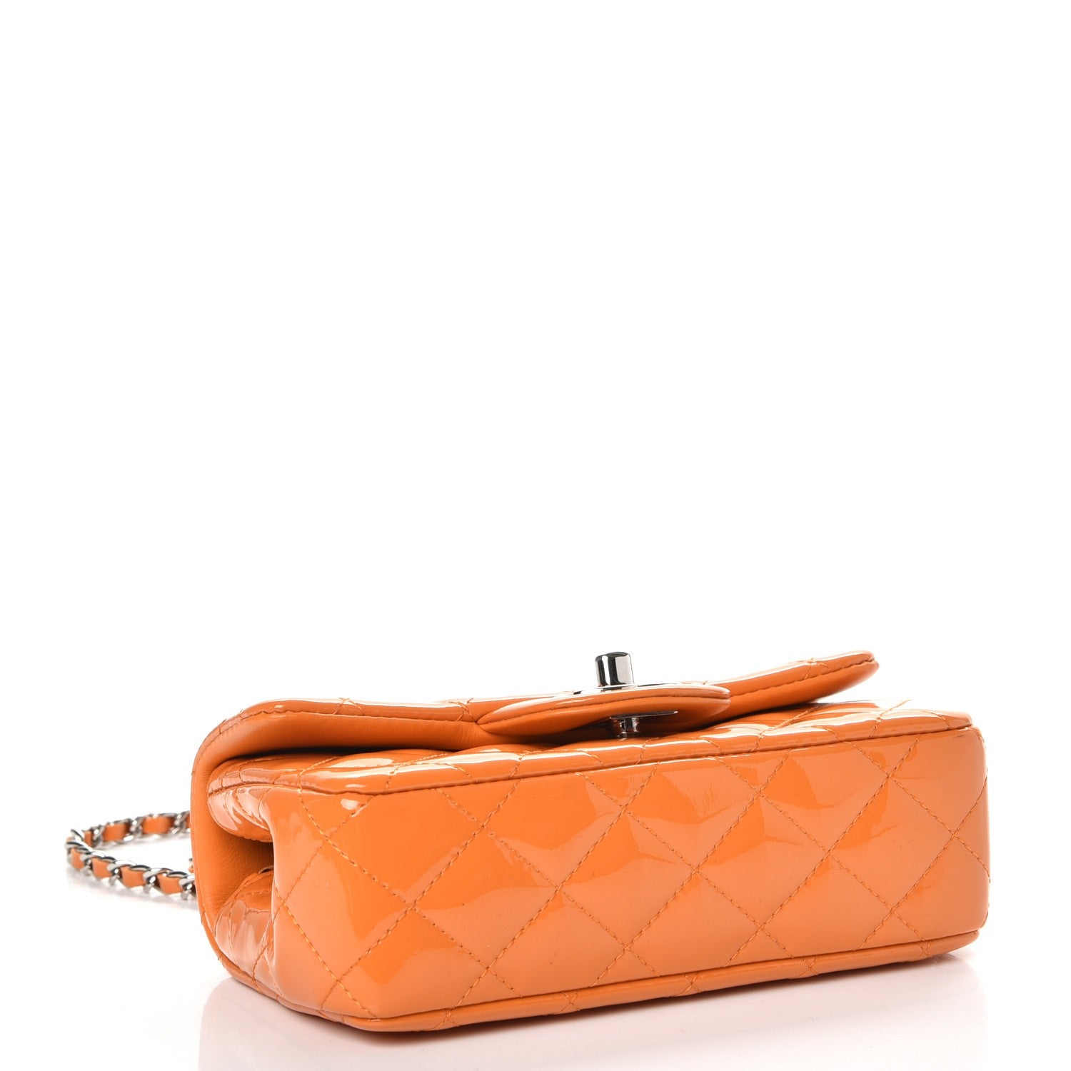 Chanel Patent Quilted Extra Mini Flap Light Orange 4 of 7
