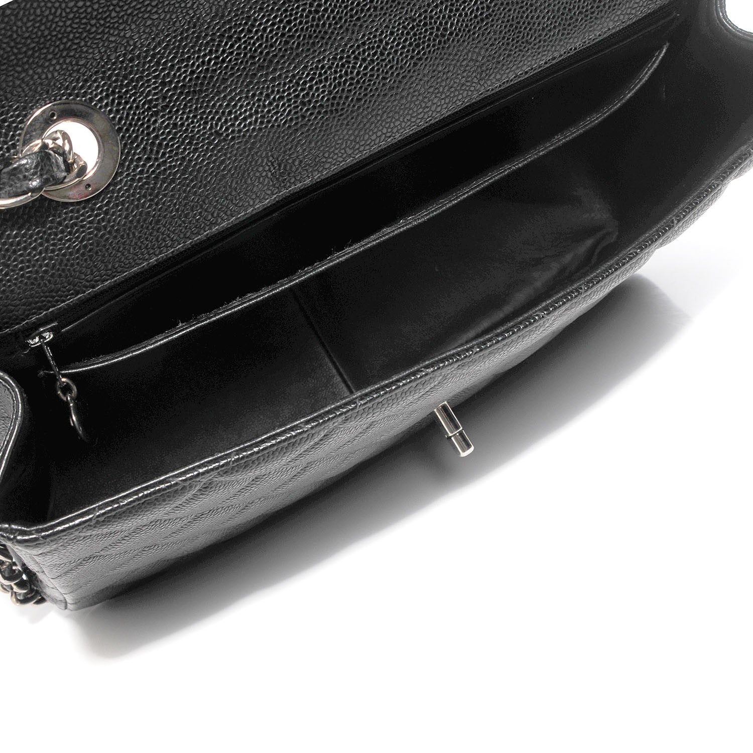 Chanel Caviar Quilted Jumbo Single Flap Black 5 of 8