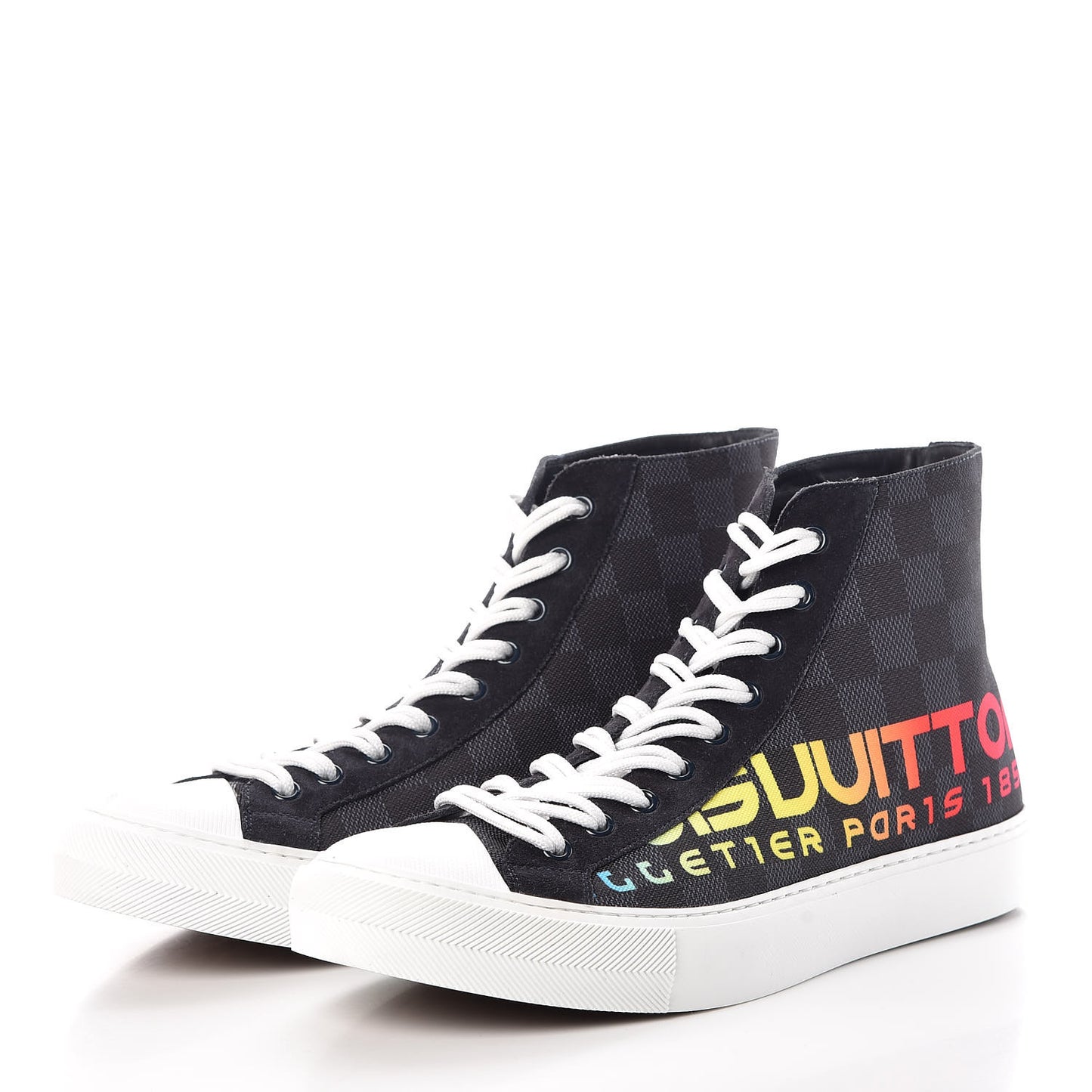 Damier Cobalt Tattoo Sneaker Boots 7.5