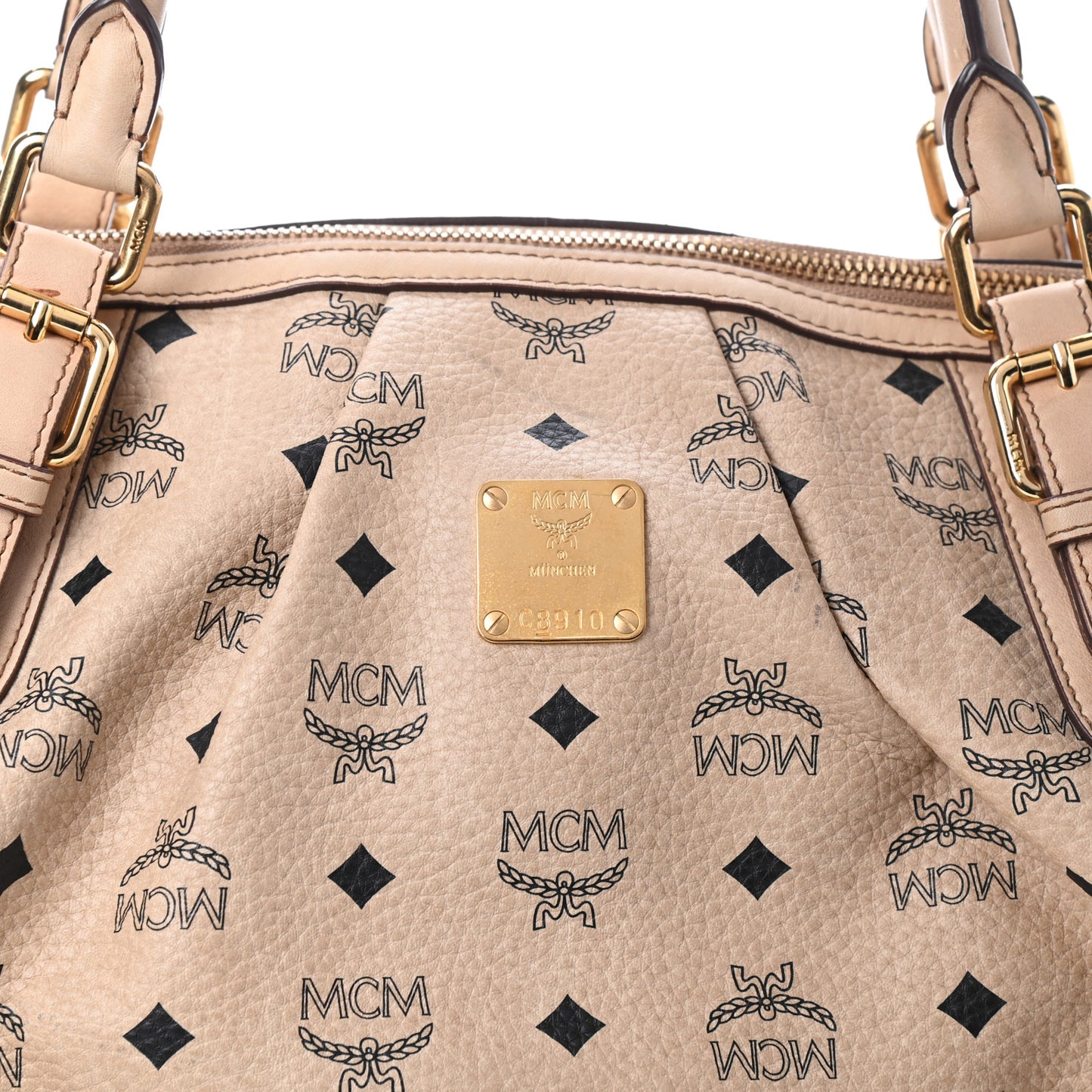 Visetos Medium Essentials Shoulder Bag Beige