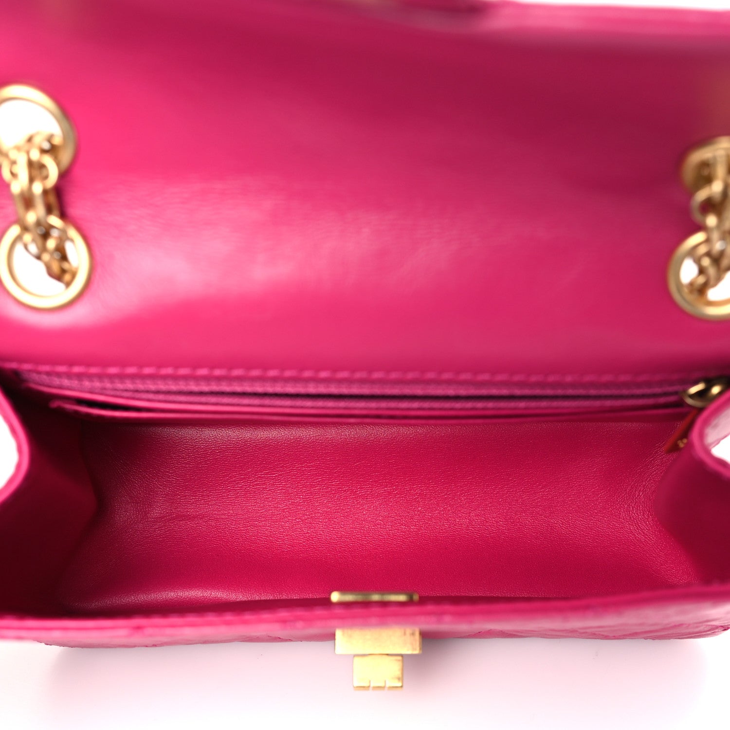 Chanel Aged Calfskin Quilted 2.55 Reissue Mini Flap Fuchsia 5 of 10