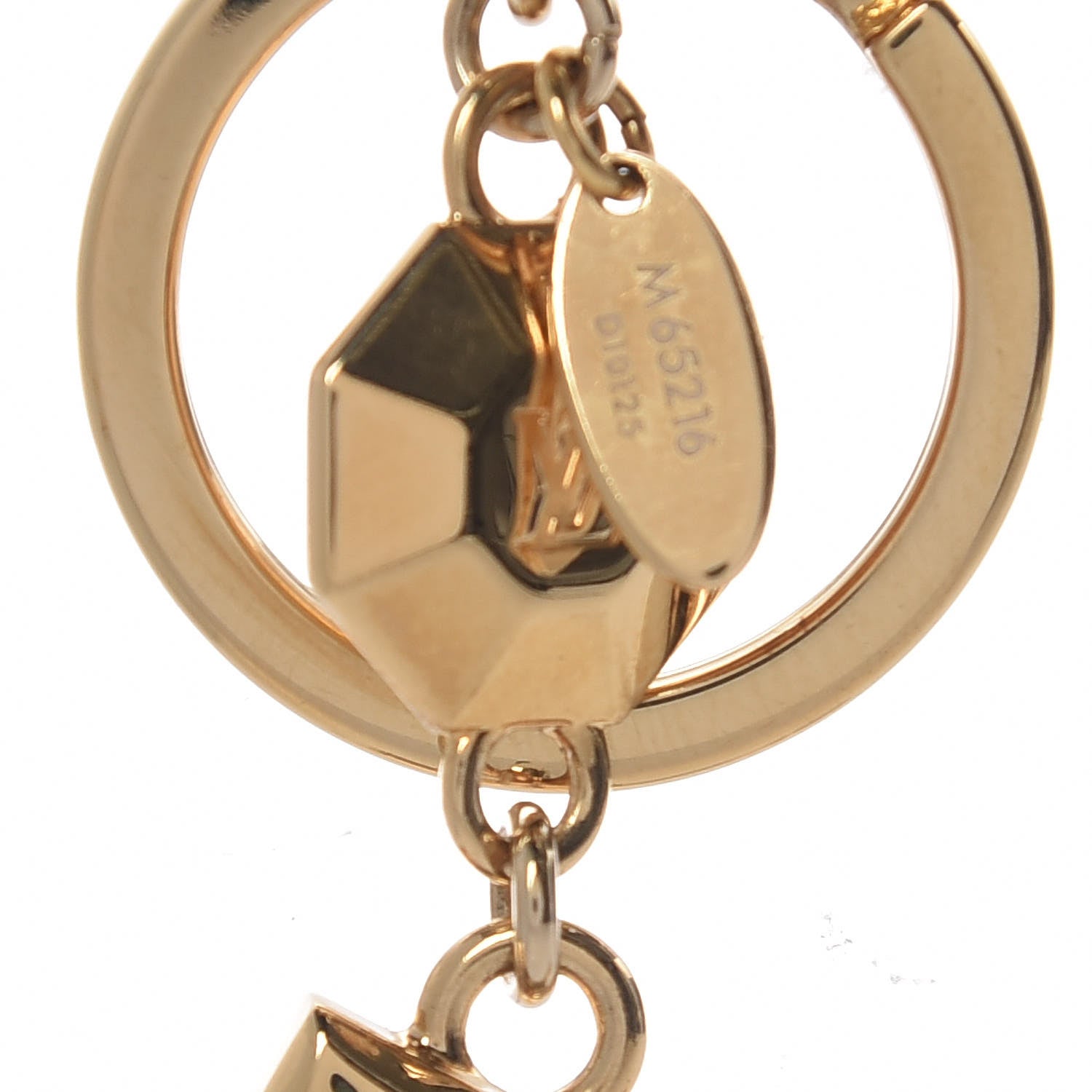 Louis Vuitton LV Facettes Bag Charm Key Holder Gold 3 of 4