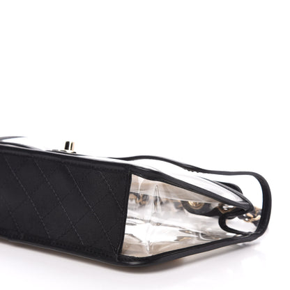Chanel Lambskin PVC Medium Coco Sand Flap Black 9 of 10