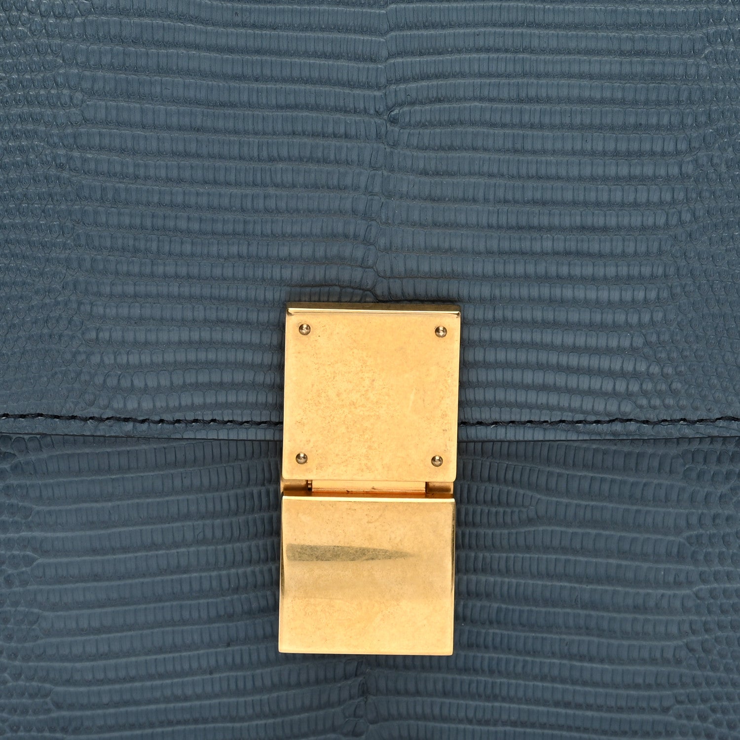 Celine Lizard Medium Classic Box Flap Bag Blue 7 of 9