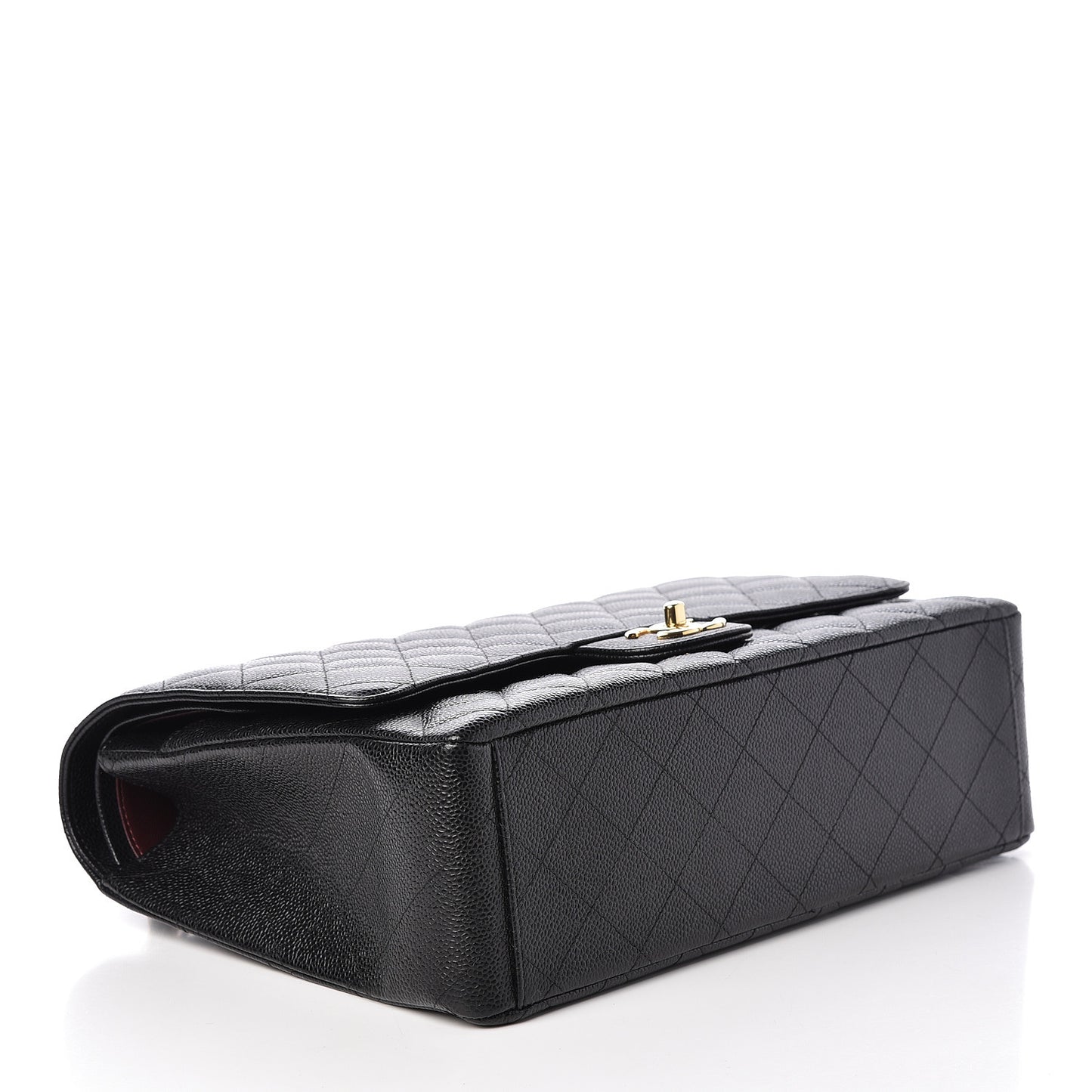 Caviar Quilted Maxi Double Flap Black
