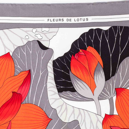 Hermes Silk Fleurs de Lotus Scarf 90 6 of 6