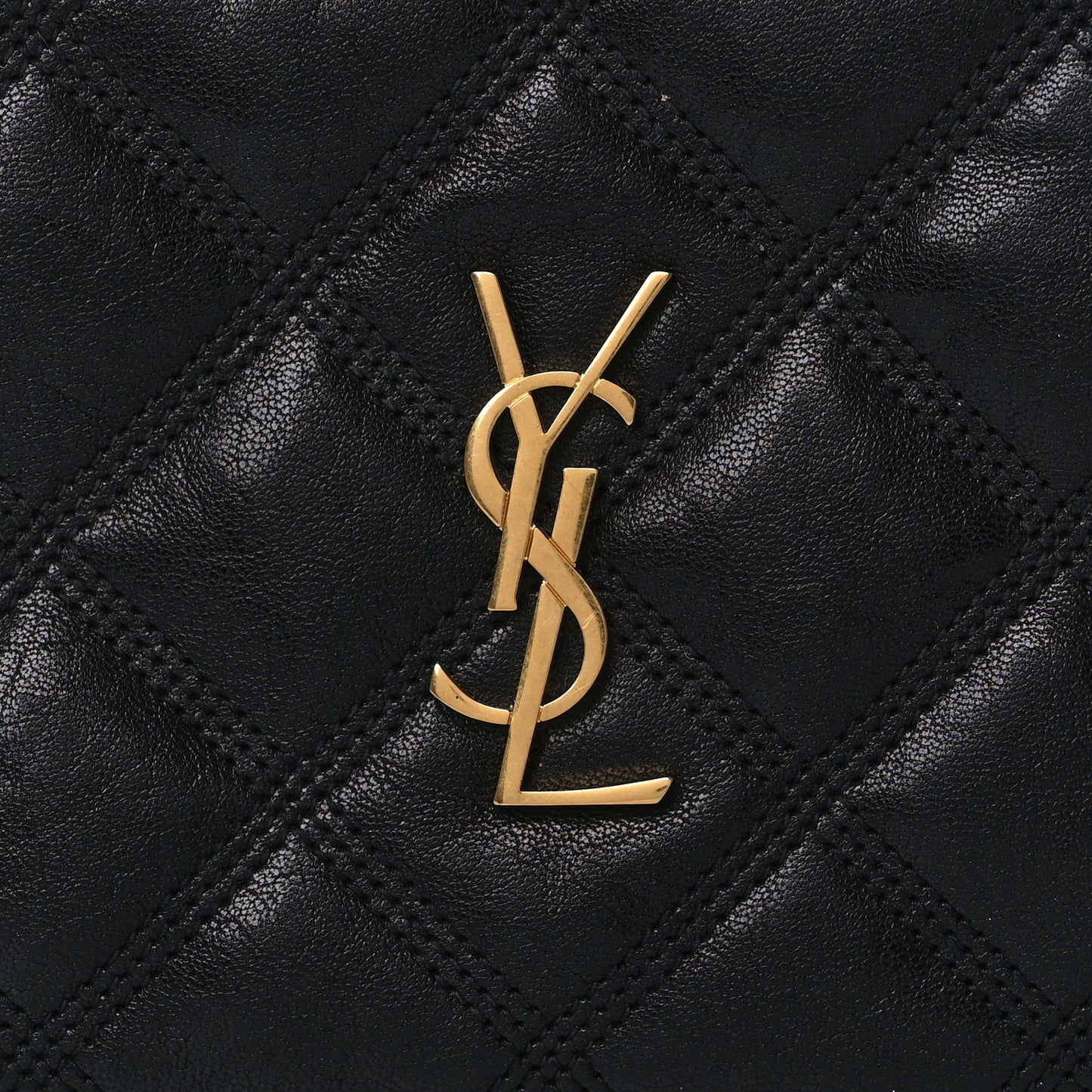 Grained Lambskin Quilted Mini Becky Double Zip Bag Black
