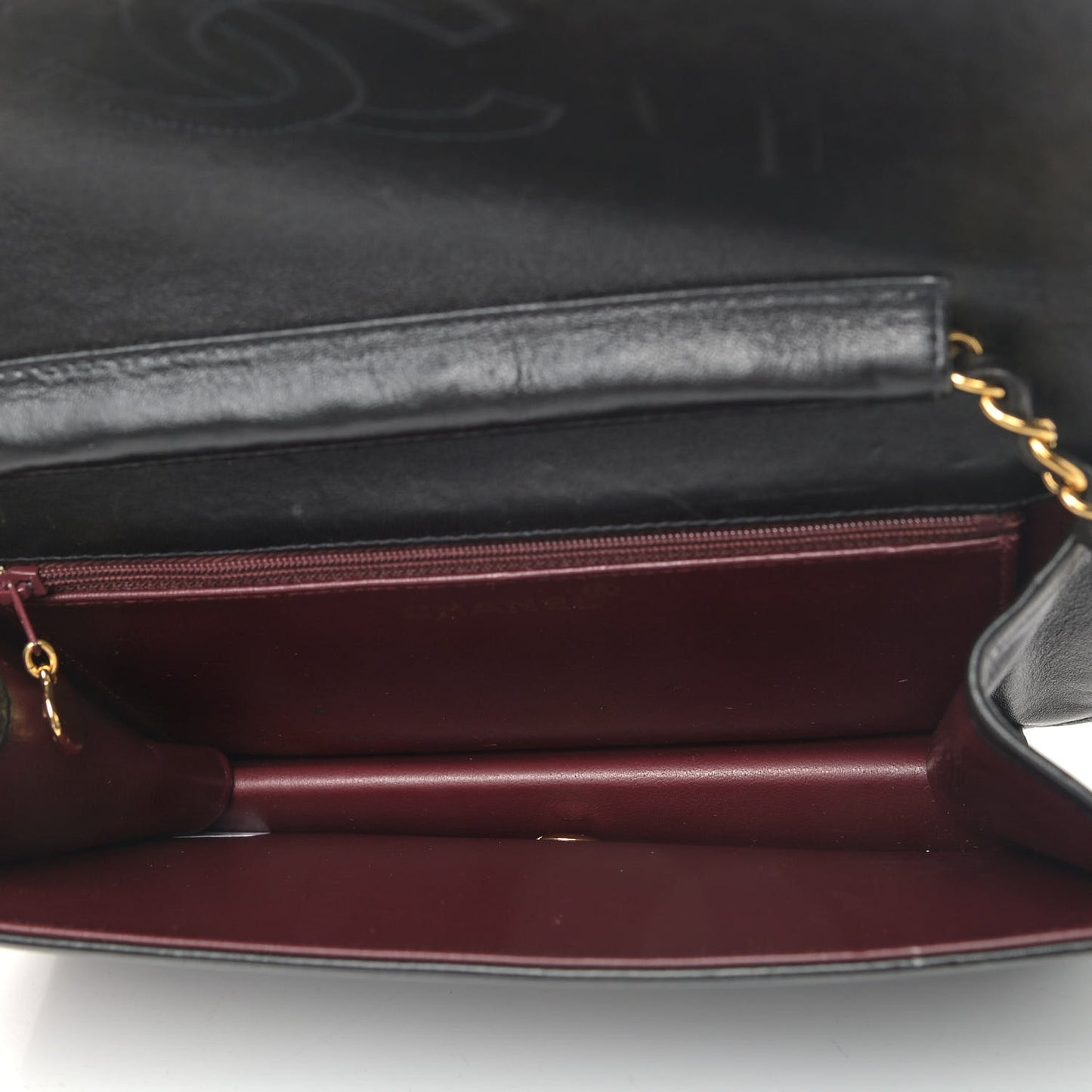 Lambskin Quilted Small Single Flap Black