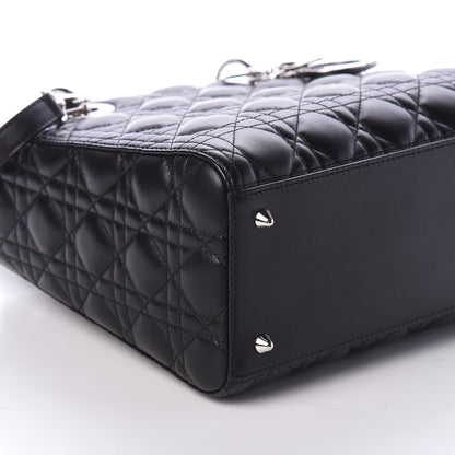 Christian Dior Lambskin Cannage Medium Lady Dior Black 7 of 8
