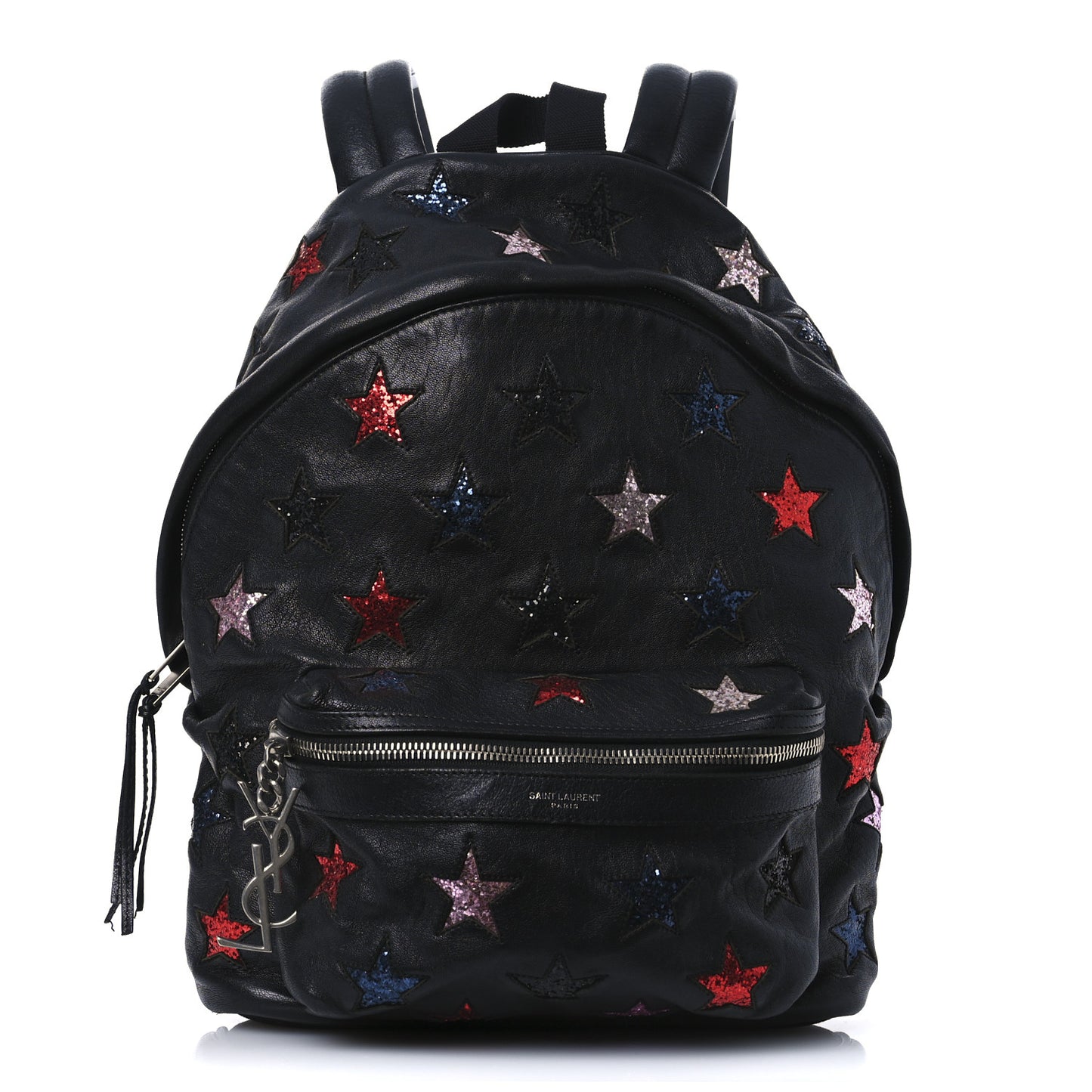 Lambskin Star Applique Mini City California Backpack Black