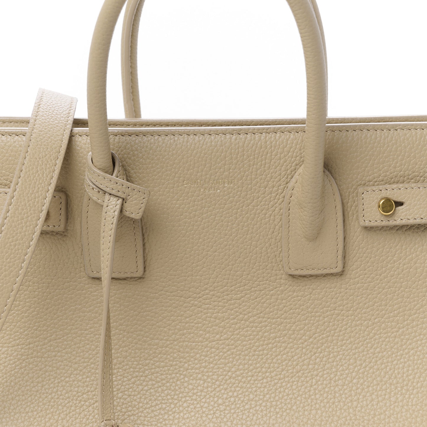 Grained Calfskin Baby Sac De Jour Souple Dark Beige
