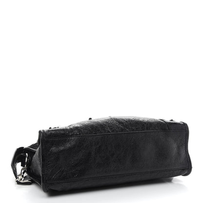 Balenciaga Agneau Classic Silver Hardware S City Logo Strap Black Red 4 of 10