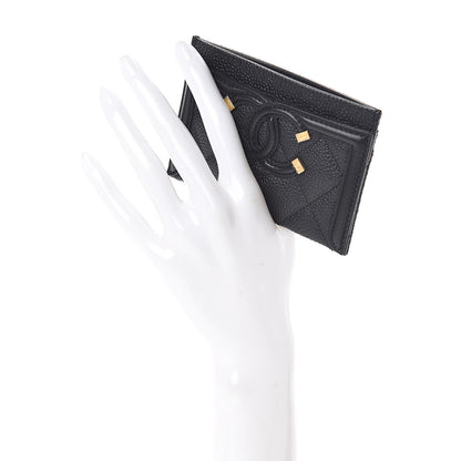 Chanel Caviar Quilted Filigree Card Holder Black 2 of 8