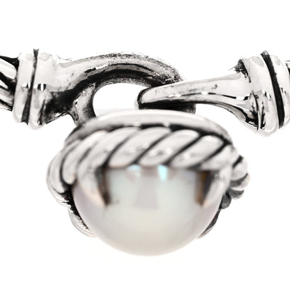 David Yurman Sterling Silver Cultured Pearl 3mm Chatelaine Bracelet 4 of 6