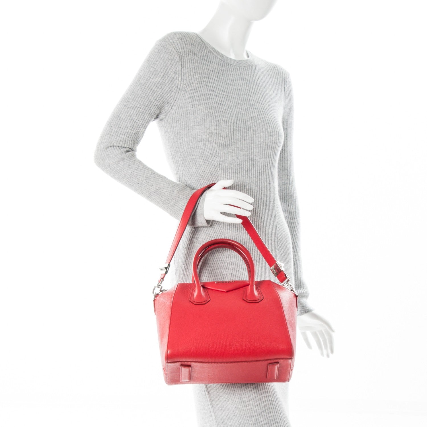 Givenchy Sugar Goatskin Small Antigona Red 2 of 7