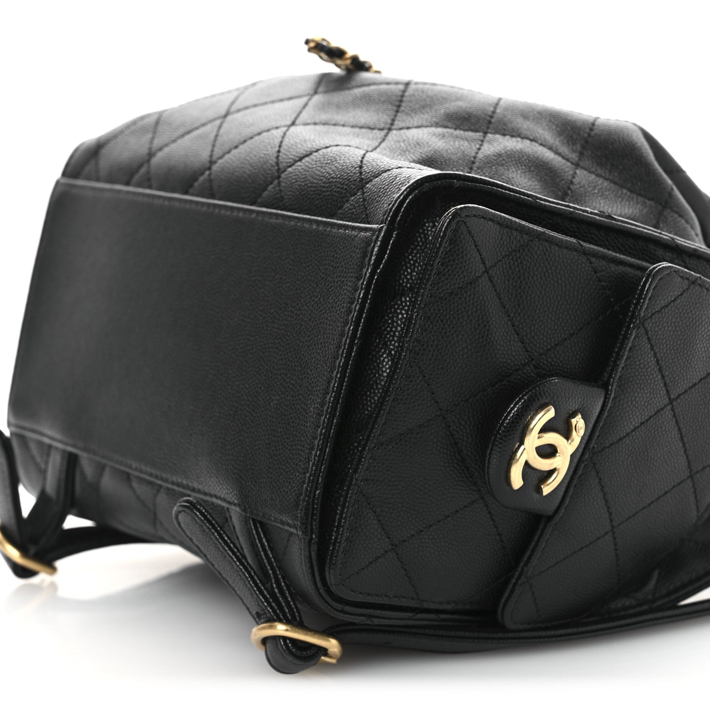 Caviar Quilted Medium Chanel 25 Backpack Black