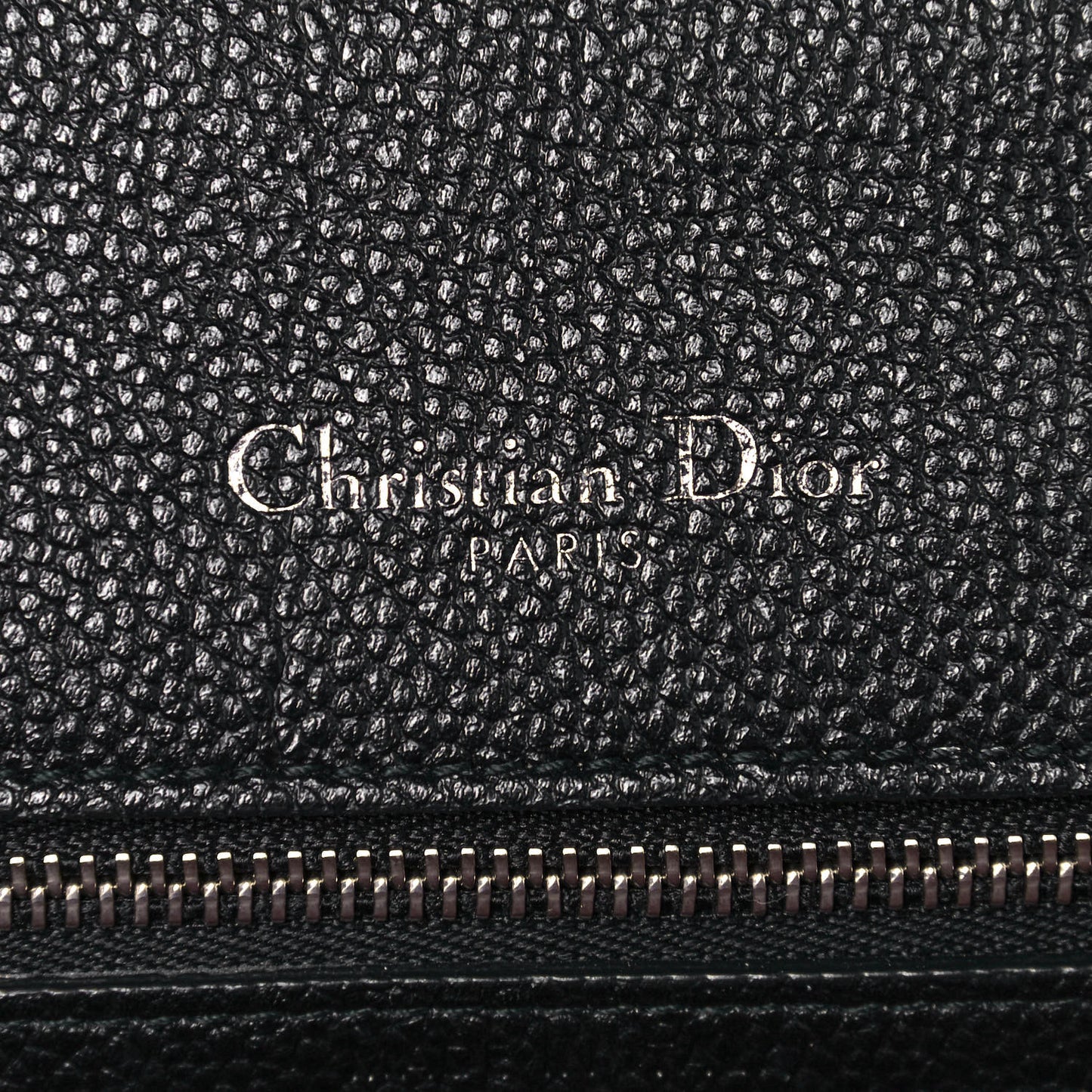 Grained Calfskin Medium Diorama Flap Bag Black