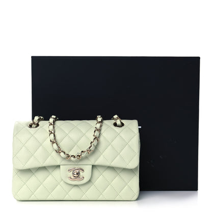 Chanel Caviar Quilted Small Double Flap Light Green 11 of 11