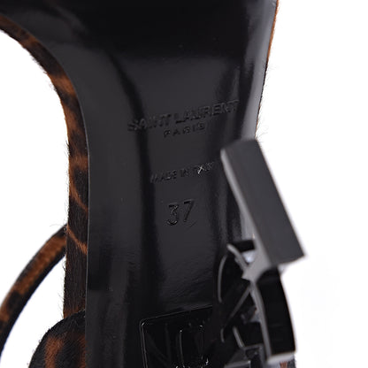 Saint Laurent Calf Hair Leopard Opyum 110 Sandals 37 Brown 7 of 9