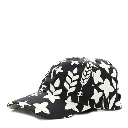 Chanel Cotton Cap Hat Black White 1 of 8
